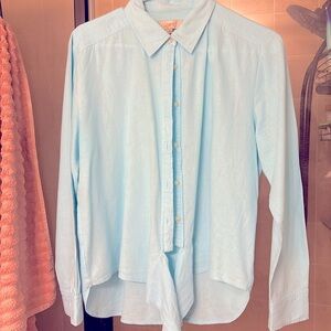 EUC, LOFT, baby blue button down, Size M
